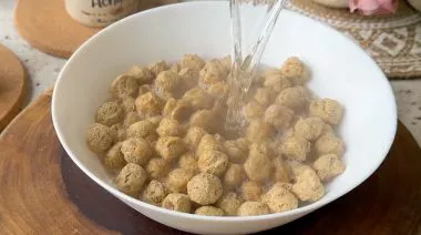 Cheesy nuggets in a bowl